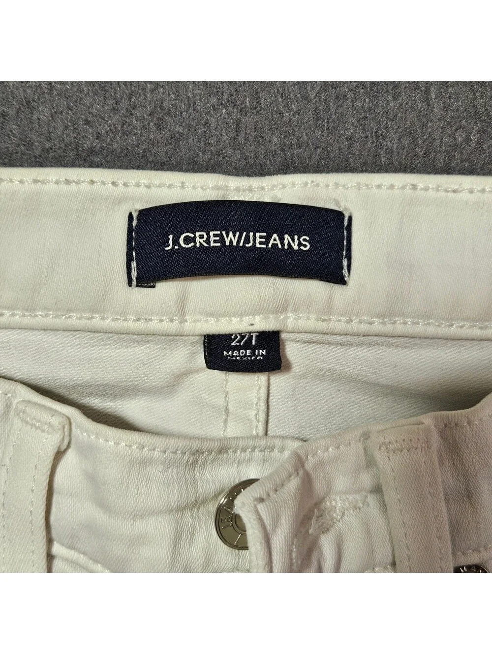 J.Crew Women Skinny Jeans Size 27 Tall White Casual Denim 9